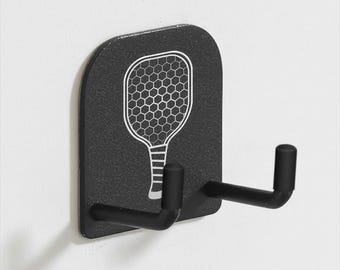 Pickleball Paddle Wandhalterung - Klebefreie Display Haken, 2er-Pack