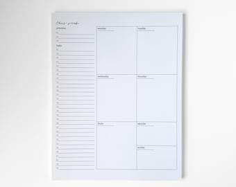 Weekly Planner Notepad | Tear-Off Notepad | This Week