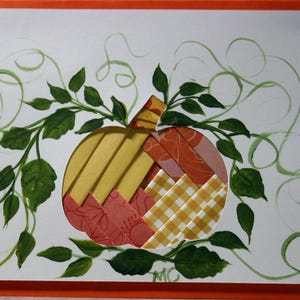Carta zucca vuota piegata e dipinta a mano Iris