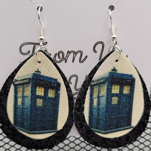 Dr. Who Tardis Earrings for Whovian Fans