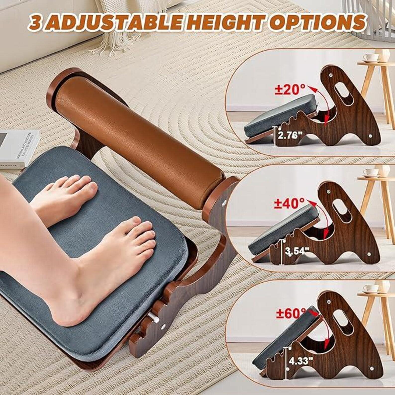 Handmade Wooden Rocking Foot Rest: Ergonomic Under Desk Foot Stool - Etsy