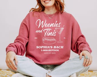 Personalized Weenies and Martinis Party Shirts: Quirky Bachelorette Tees