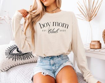 Boy Mom Club Comfort Colors Shirt: Trendy Mama Tee