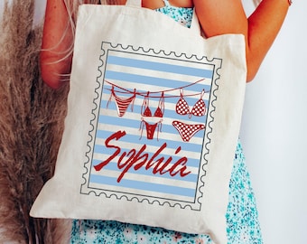 Bolsa de playa de lona personalizada: regalo playero personalizado