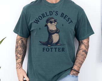 T-shirt drôle de loutre, meilleur père du monde, cadeau de fête des pères