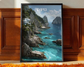Pôster de Capri, Itália: Impressão fotográfica da costa do Mediterrâneo