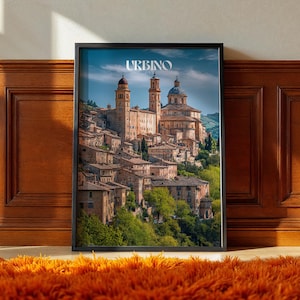Urbino Italy Poster: Rustic Renaissance Architecture Travel Print