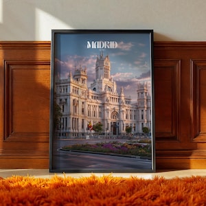 Madrid Spain Poster – European City Wall Art, Architecture & Street Print, Spanish Travel Photography Decor