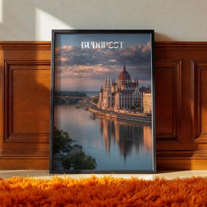Budapest Hungary Poster – European City Wall Art, Danube River Print, Travel Architecture Photography, Hungary Decor