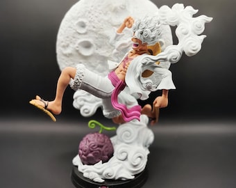Luffy Gear 5 One Piece Figure – 3D Resin 25 cm – Hand-Painted – Handmade Manga Anime Collectible Figure