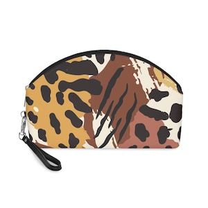 Leopard Print Makeup Bag: Stylish Travel Cosmetic Pouch