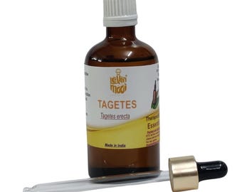 Aceite esencial puro y natural de grado terapéutico de Tagetes (Tagetes minuta)