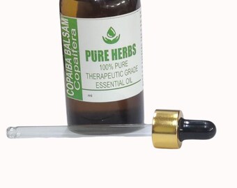 Huile essentielle pure et naturelle de baume de copaïba (Copaifera officinalis) de qualité thérapeutique