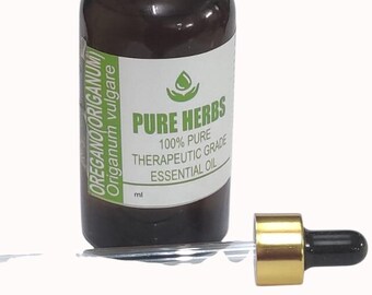 Oregano (Origanum) (Origanum vulgare L.) Reines und natürliches Glas für ätherisches Öl in therapeutischer Qualität
