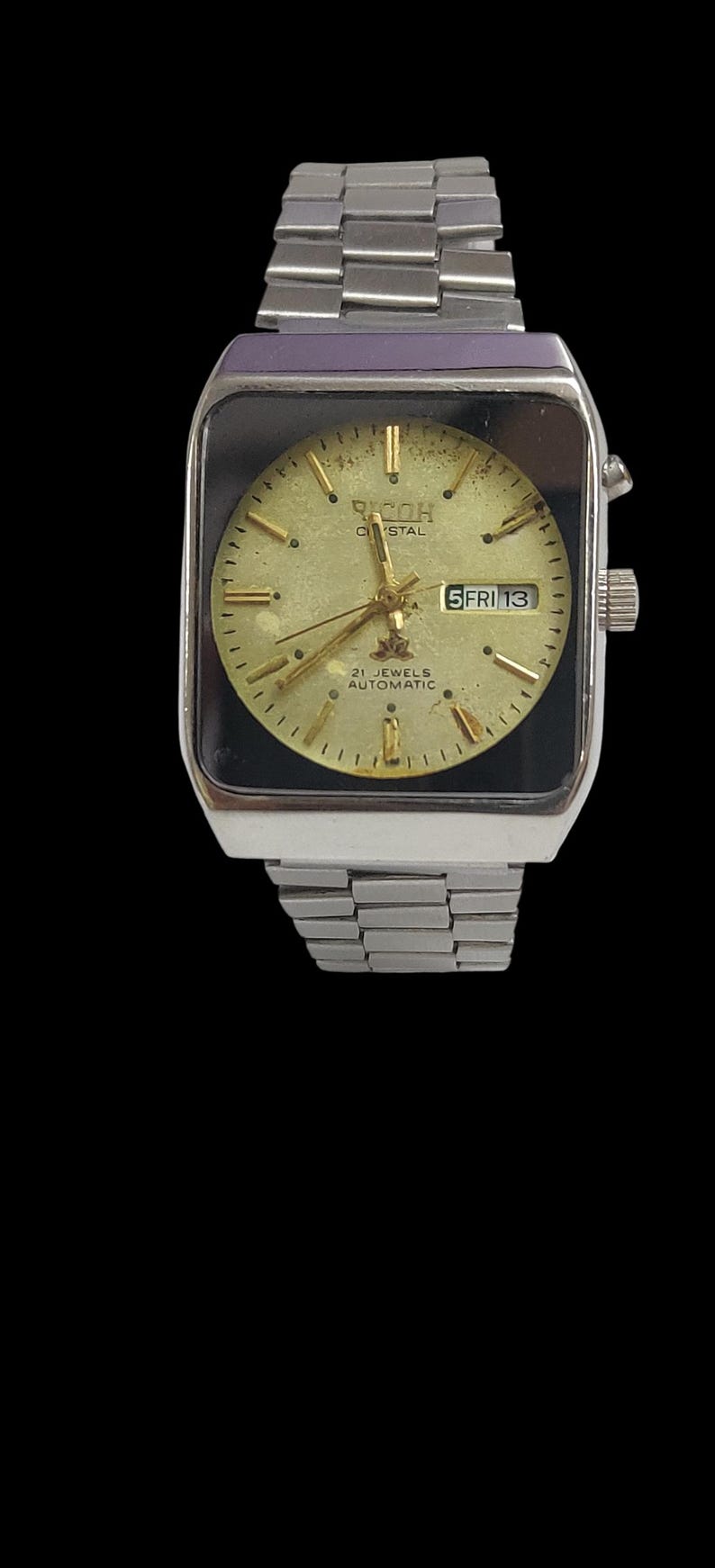 Orologio da polso analogico vintage con movimento automatico e datario per uomo EM11-R immagine 1