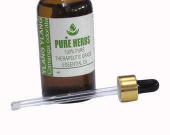 Ylang Ylang (Cananga odorata) Pure & Natural Therapeutic Grade Essential Oil Glass