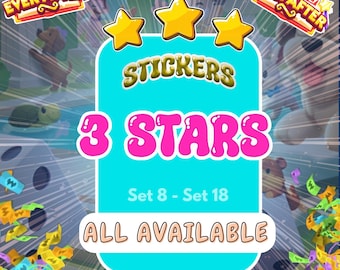 Monopoly Go 3 Stars Stickers All Available – Ever After Album (Set 8-18) 1 pcs