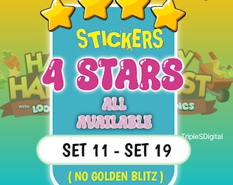 Monopoly Go 4-Star Stickers | New Album (Set 11-19) 1 pcs ( No Golden Blitz )