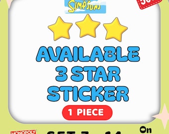 Monopoly Go 3 Stars Stickers All Available – New Album (Set 7 - 14) 1 pcs