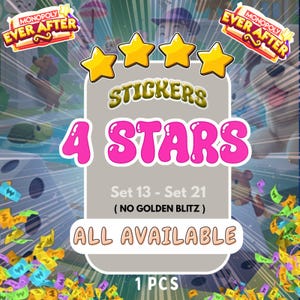 Monopoly Go 4 star All Available 1 pcs No Golde Blitz