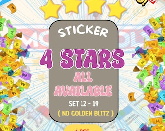 Monopoly Go 4-Star Stickers | New Album (Set 12-19) 1 pcs