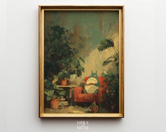 Stampa decorativa anime stravagante per il soggiorno, regalo per gli amanti dello Studio Ghibli