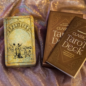 Classic Tarot Deck: Vintage Gold and Brown Cards for Beginners Learning