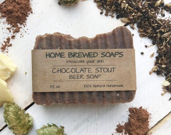 Chocolate Soap, Beer Soap, Gift for Her, Gift for Girlfriend, Gift for Women, Homemade Soap, all natural soap, soap, gift for beer lover