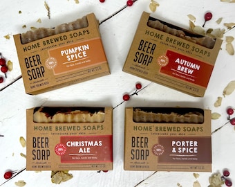 Holiday Soap Gift, Spice Soap, Beer Lover Gift, Soap for Men Who have Everything, Mens Soap,  Gifts soap, handmade soaps, Warming Soap