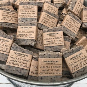 Coffee Lover Wedding Favors for Guests, Rustic Wedding Favor, Coffee Soap Favors for Wedding, Handmade Soap Favors, Wedding Soap Favors