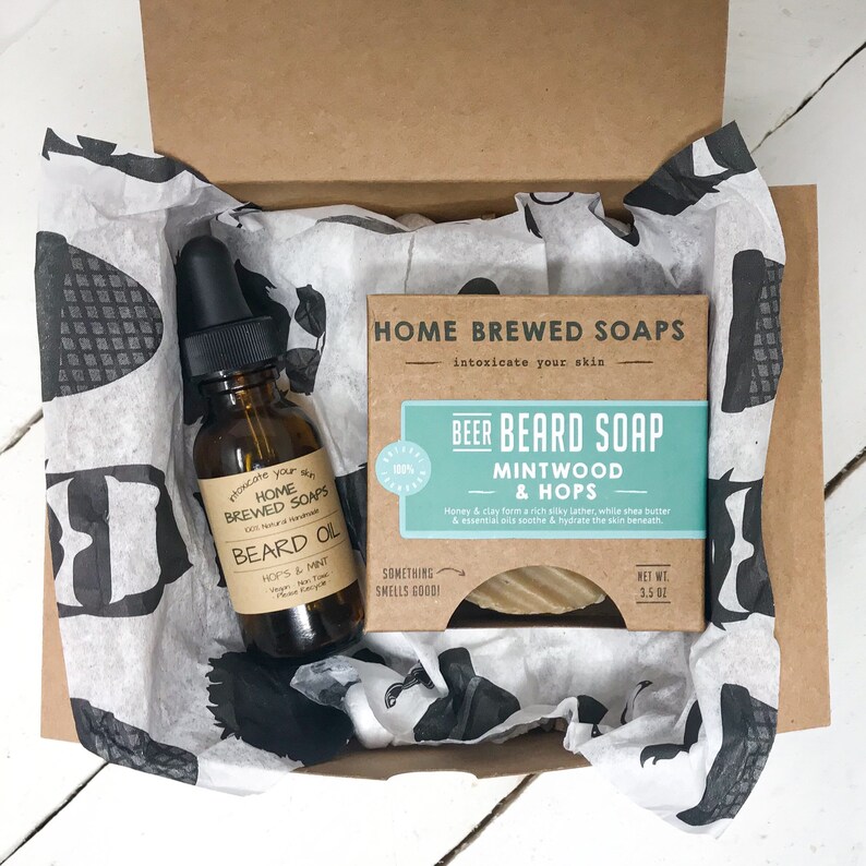 Beer Gift, Gifts for Dad, Gifts for Him, Unique Gifts for Men, Beard Kit, Beer Lover Gifts, Beard Soap, Beard Oil, Beer Soap, Bar Soap Gift image 4