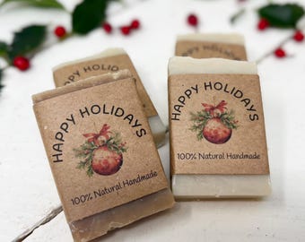 Holiday Party Favors for Christmas, Soap Favors for Party, Soap Gift, Guest Soap, Holiday Gifts for Guests, Favors for Party, Vegan Soap