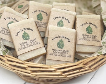 Beer Wedding Soap Favors, Love is Brewing, Rustic Wedding Favors in Bulk, Guest Soaps for Wedding, Mini Soaps, Soap Favors for Wedding