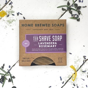 Homemade Soap Bar for Shaving, Natural Shaving Soap, Zero Waste Shaving, No Waste Soap for Women, Green Tea Soap, Artisan Soap for her