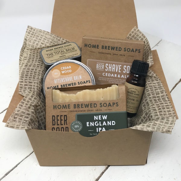 Christmas Gifts for Boyfriend, Shaving Gift Set, Gifts for Men, Beer Soap for Men, Beer Gift Set, Beer Lover, Christmas Gifts for Husband,