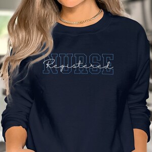 Embroidered Registered Room Nurse Sweatshirt, RN Gift, Nurse Appreciation Week, Nursing School Gift, Nursing Grad, Custom Embroidered Gift