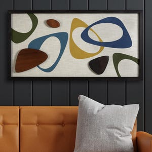 Mid-Century Modern Wall Art: Acrylic & Wood Abstract Sculpture