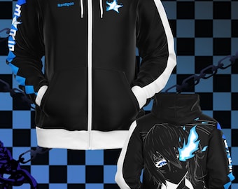 Black Rock Shooter - Zip up Hoodie - Etsy