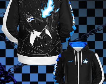 Black Rock Shooter - Zip up Hoodie - Etsy