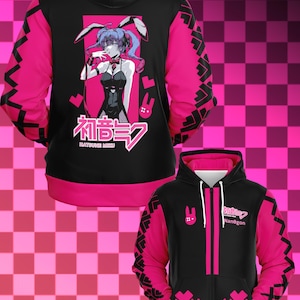 Rabbit Hole Miku - Zip-Up Hoodie