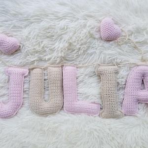 Personalized letter garland Banner crochet name party decor kids decor