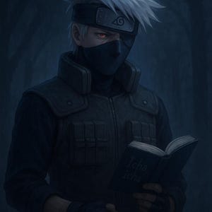 Аниме-постер «Какаши Хатаке» | Цифровая загрузка настенного искусства | Эстетический принт ниндзя | Декор комнаты в стиле аниме