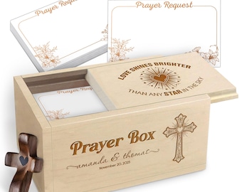Personalized Wooden Prayer Box Set – Couple's Valentine's Gift