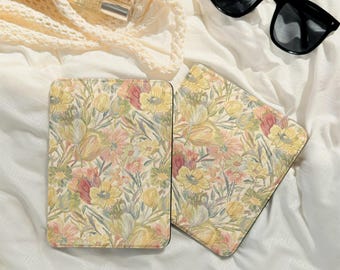Vintage Floral Kindle Paperwhite Case, Pastel Flower Kobo Clara Colour Case 2025, E-Reader Cover, Magnetic Detachable Kindle Case