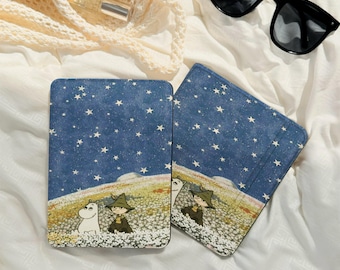 Funda para Kindle con ilustración de prado estrellado, funda magnética desmontable para Kobo, funda transparente para Kindle Paperwhite, funda para Kobo Clara/Libra a color