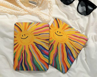 Funda magnética desmontable para Kindle con parte trasera transparente, funda para Kobo Sunshine Smile Art, funda para Kindle Paperwhite, funda para Kobo Clara/Libra Colour, regalo para amantes de los libros.