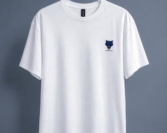 WolfMotion Logo T-Shirt, White Wolf Graphic Tee, VRChat Gamer Shirt, Minimal Gaming Merch