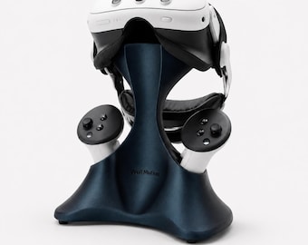 Meta Quest 3 Ständer, Halterung für VR-Headset und Controller, 3D-gedruckte Schreibtischhalterung