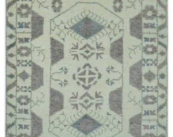 Luxury Oushak Rug, Light Beige, Brown And Grey 6x8 7x11 8x10 9x12 Turkish Rug Handmade Netural Wool Area Rug Contemporary Hand Knotted Rugs