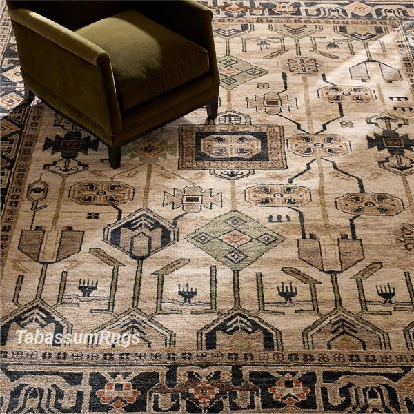 Erosbeige handgeknoopt taupewollen vloerkleed 9 x 12 Turks design Oushak-tapijt 8 x 10 antieke handgemaakte wollen tapijten voor slaapkamer hal woonkamer
